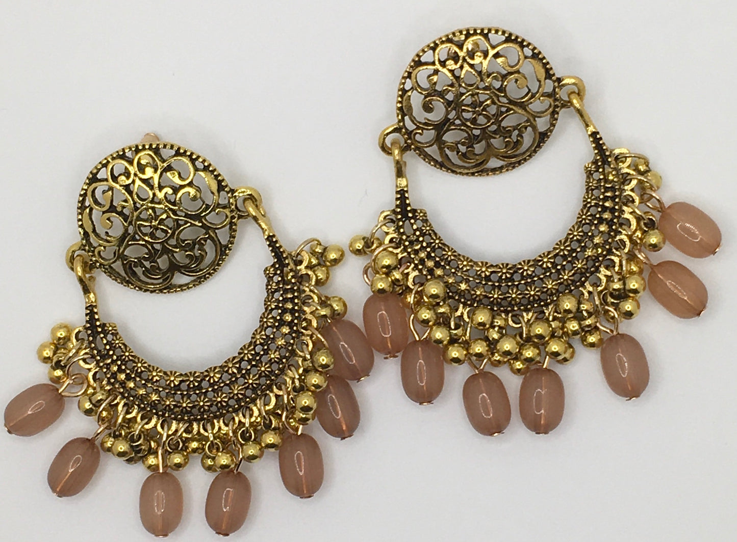 Beige Drop Earrings