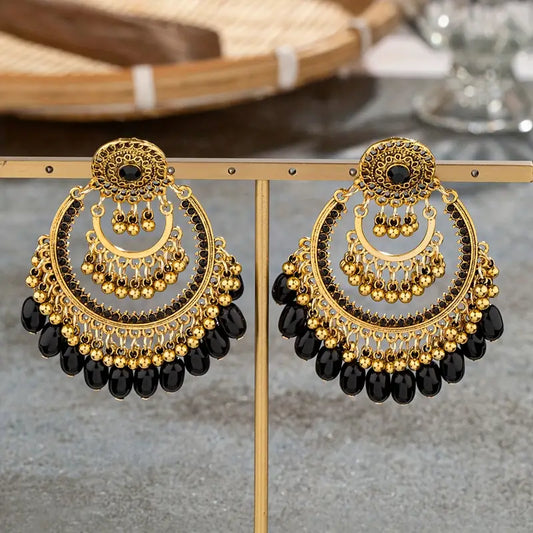 Black Rhinestone Earrings