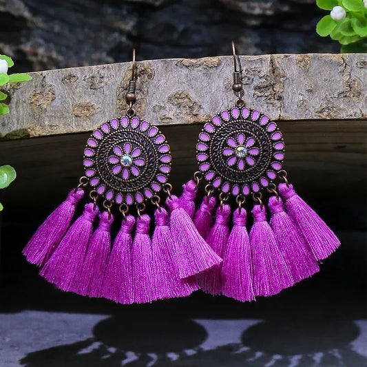 Bohemian Purple Earrings 24-0095