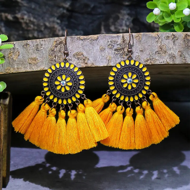 Bohemian Yellow Earrings 24-0097