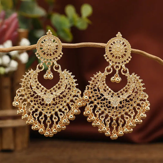 Gold Chandbali Earrings