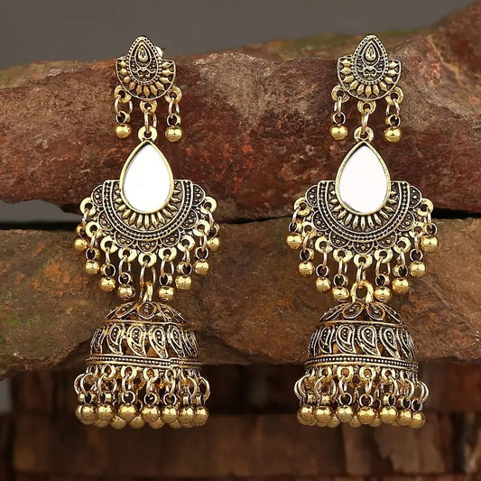 Golden Chandelier Tassel Earrings 24-0059