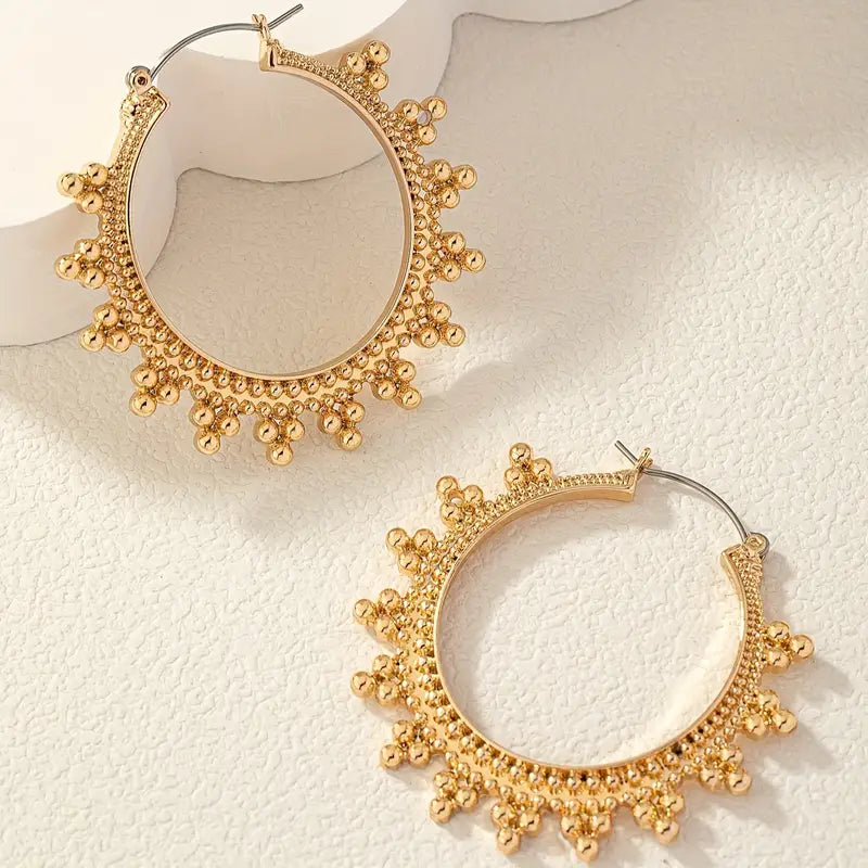 Golden Hoop Earrings 24-0060