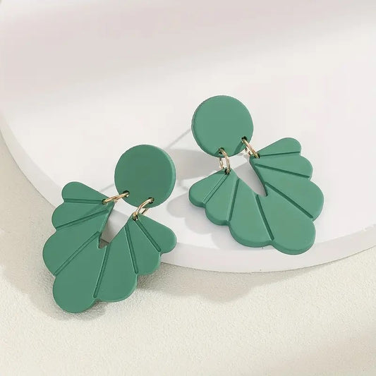 Green Leaf Earrings 24-0062