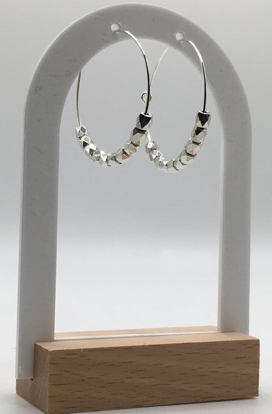 Silver Color Hoop Earring 24-0001