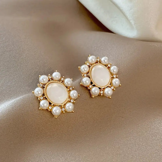 Oval Stud Earrings