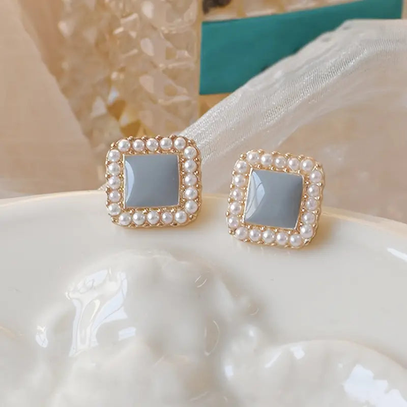 Square Stud Earrings