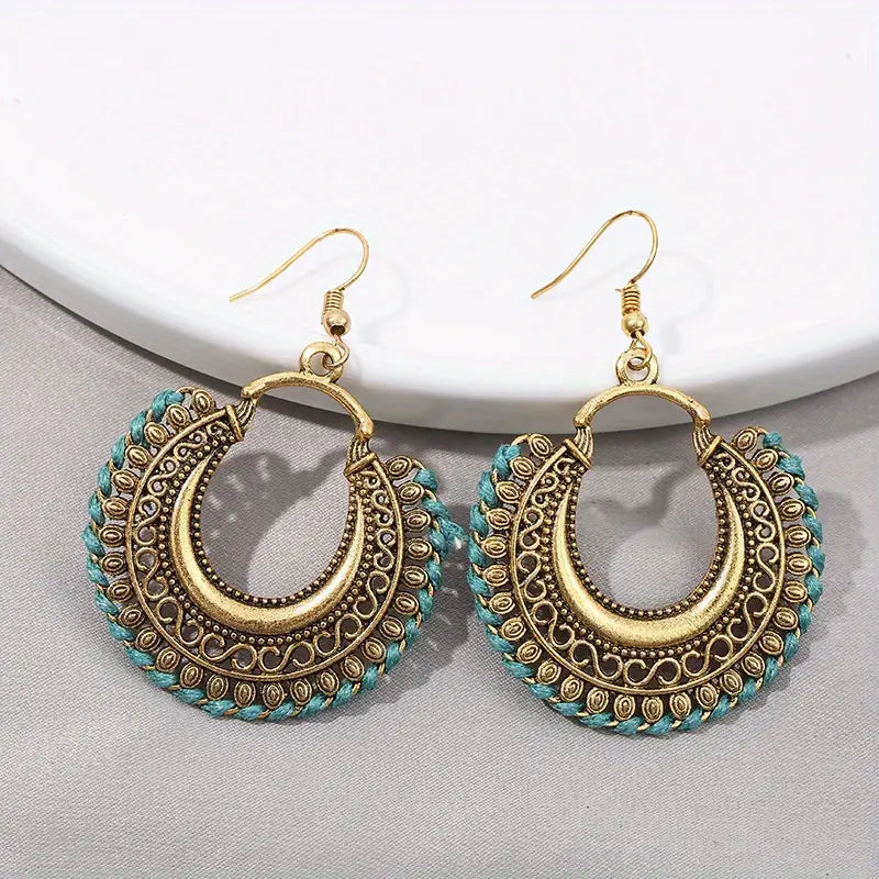 Turquoise Round Earrings 24-0070