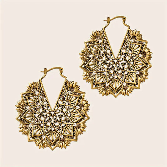 Vintage Drop Hook Earrings - Gold