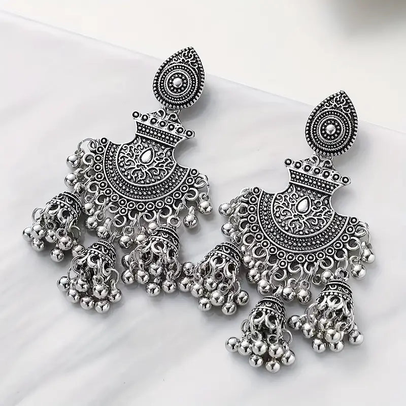 Vintage Antique Silver Earrings