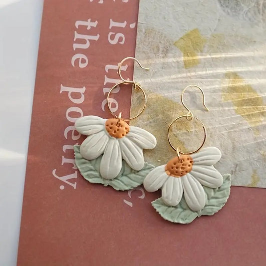 White Flower Earrings 24-0072